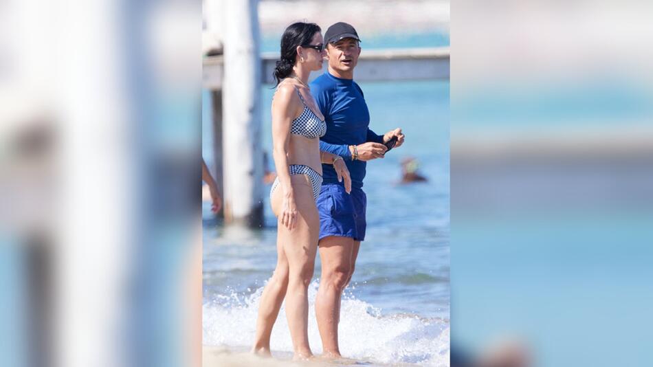 Orlando Bloom und Katy Perry am Strand von Saint-Tropez.