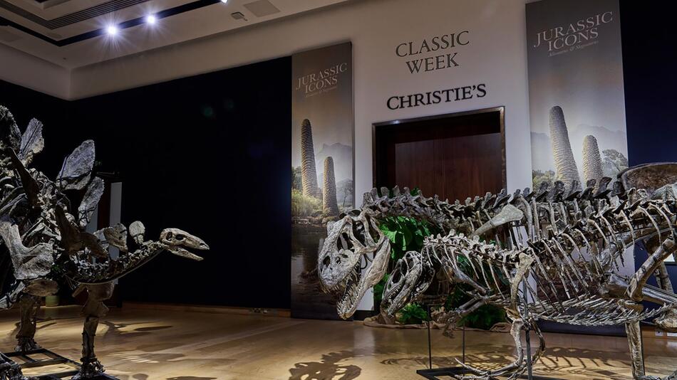 Dinosaurier-Modelle Allosaurus und Stegosaurus bei Christie's