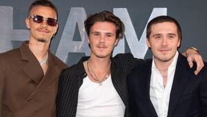 Die drei Beckham-Brüder Romeo (v.l.), Cruz und Brooklyn Beckham zeigten sich früher oft sehr ...