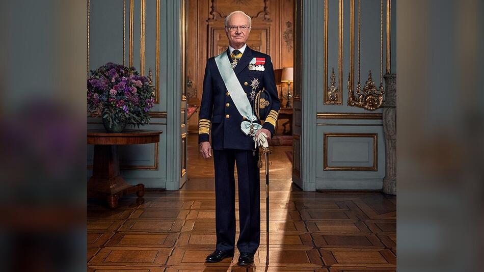Dieses Bild von Carl Gustaf stellte das schwedische Königshaus zu den Glückwünschen.