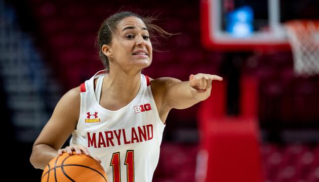 Katie Benzan 2021 im Senior Year ihrer College-Basketball-Karriere.