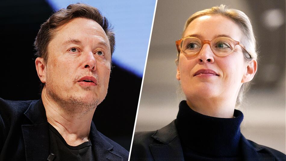 Bildkombo Elon Musk und Alice Weidel