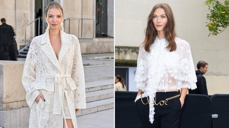 Leonie Hanne (l.) und Karlie Kloss zeigten bei der Paris Fashion Week im September, wie stylisch ...