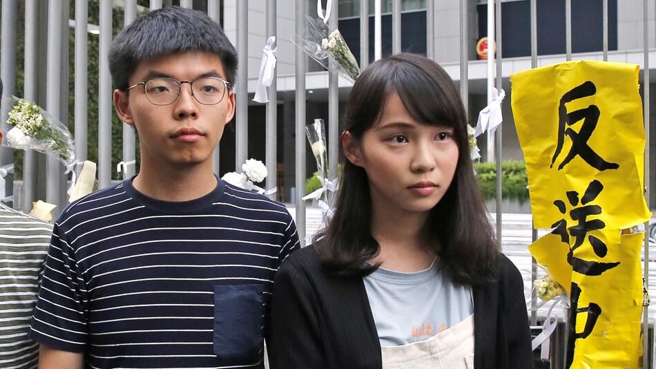 Proteste in Hongkong - Joshua Wong und Agnes Chow
