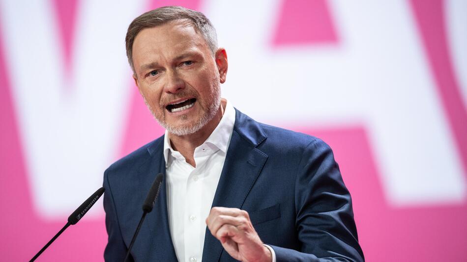 FDP-Chef Christian Lindner spricht auf dem Parteitag der Liberalen am Wochenende in Berlin.