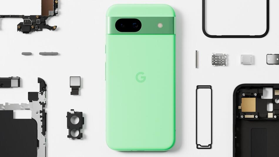 Google führt beim Pixel 8a die Farbe "Aloe" neu in seinem Smartphone-Line-up ein.