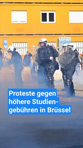 Proteste gegen höhere Studiengebühren in Brüssel