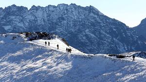 A wintery scene in Polish Tatra mountains
