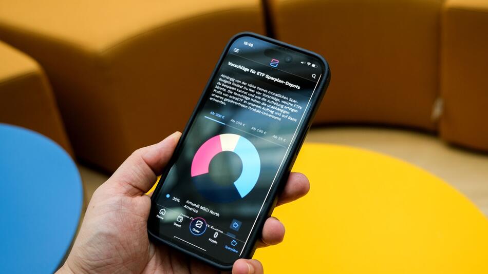 ETF-Sparplan Depot Simulator auf Smartphone