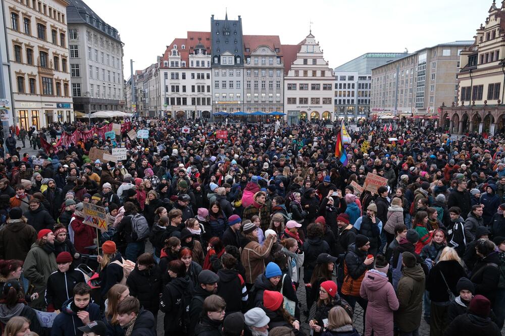 Demonstration zur Migrationspolitik - Leipzig