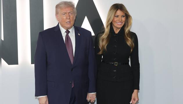 US-Präsident Donald Trump mit First Lady Melania Trump bei der Premiere von "Melania" in Washington.
