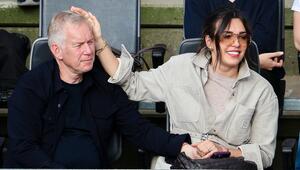 Vertraute Gesten: Johannes B. Kerner und seine Frau Alina Kerner verfolgten das Tennisturnier am ...