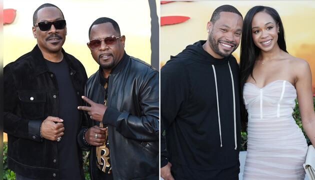 Eddie Murphy und Martin Lawrence sind durch die Hochzeit ihrer Kinder Eric Murphy und Jasmine ...