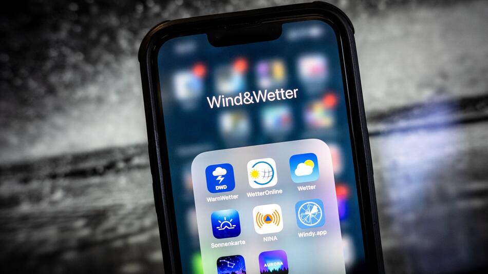 Wetter-Apps auf einem Smartphone