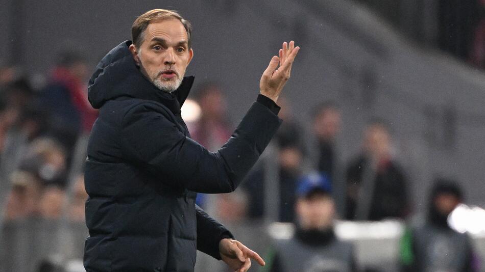 Bayern-Trainer Thomas Tuchel während der Partie daheim gegen Lazio Rom