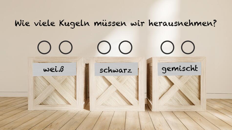 KORREKTUR! Rätsel: Welche Kugeln liegen in welcher Kiste?