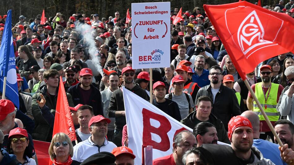 Kundgebung bei Bosch in Gerlingen