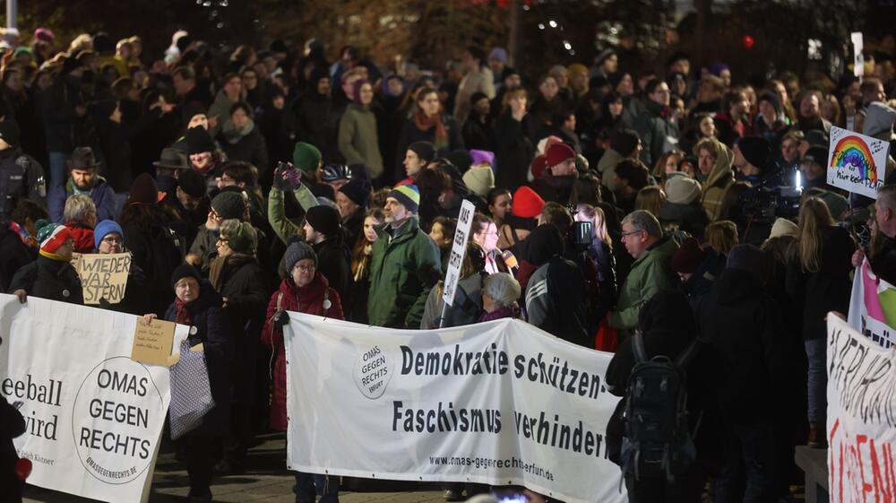 Demonstration zur Migrationspolitik – Erfurt