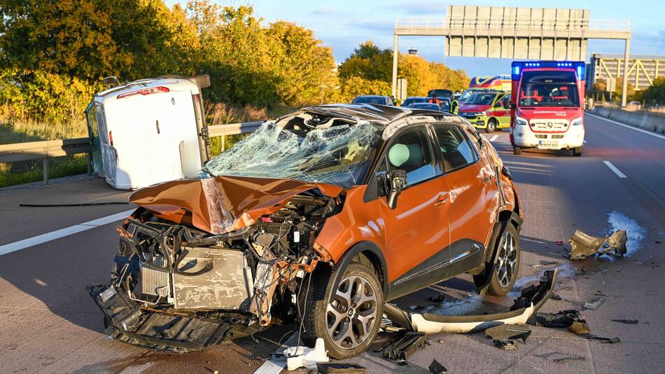 Unfall auf der A14 nahe Schkeuditz