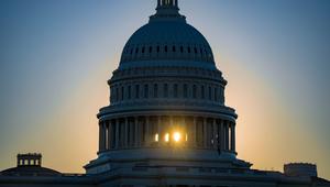 US-Midterms - Sonnenaufgang hinter dem Kapitol