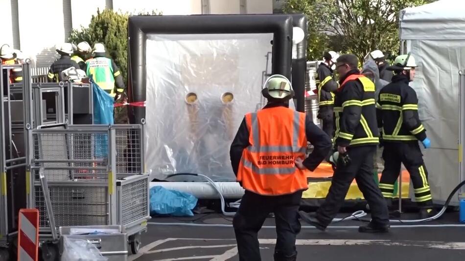 Bad Homburg: Gefahrstoff ausgetreten - Feuerwehr evakuiert