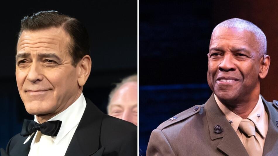 Sowohl George Clooney als auch Denzel Washington spielen derzeit in Inszenierungen am Broadway mit.