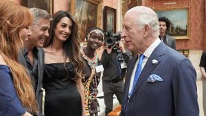 George und Amal Clooney bei ihrem Wiedersehen mit König Charles.