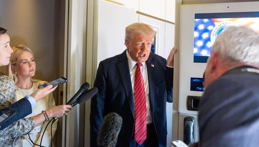 US-Präsident Trump im Nahen Osten - Air Force One
