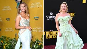 Blake Lively und Florence Pugh in zarten Grüntönen bei ihren kürzlichen Filmpremieren.