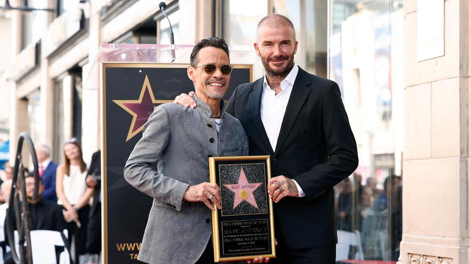 Marc Anthony und David Beckham