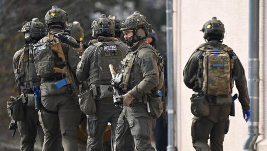 Beamte des Spezialeinsatzkommandos (SEK) der Polizei