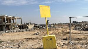 Gelber Betonblock im Gazastreifen