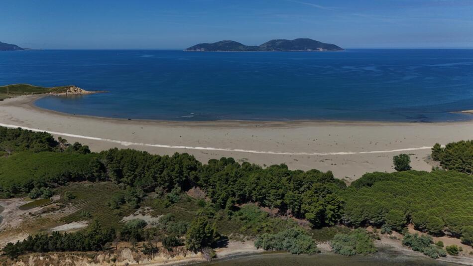 Luftaufnahme des Strandes von Dalan