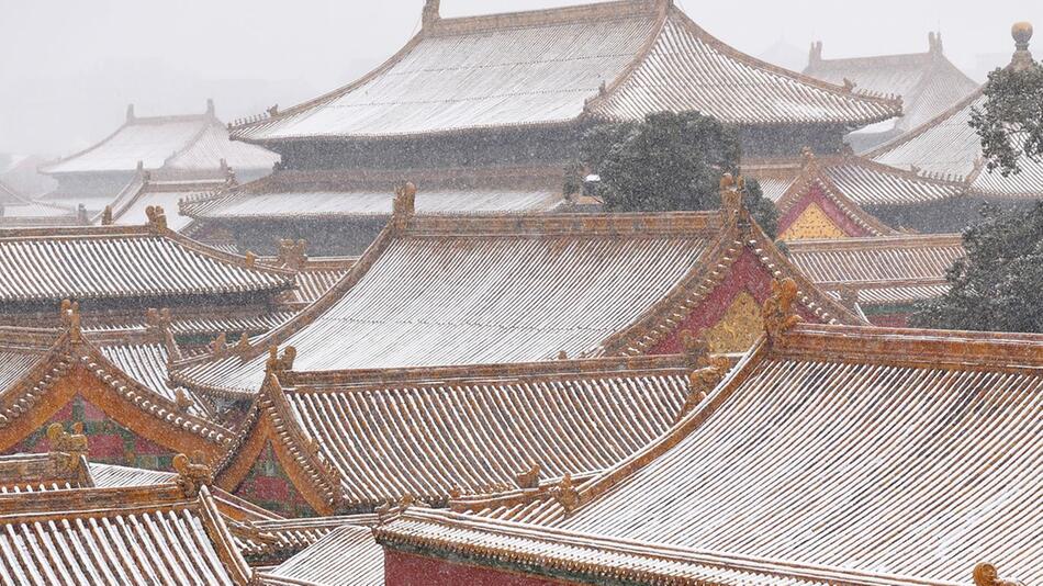 Dossier: Extreme Schneefälle formten Dächer traditioneller chines