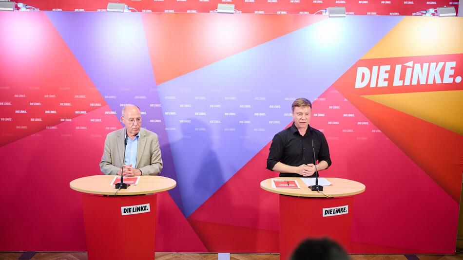 Die Linken-Politiker Gregor Gysi und Martin Schirdewan