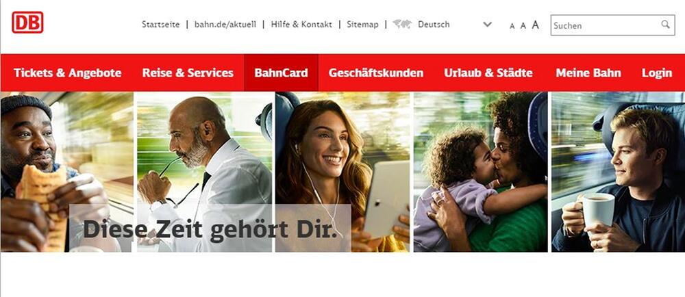 Bahn-Werbung mit Müller, Eckes und Rosberg