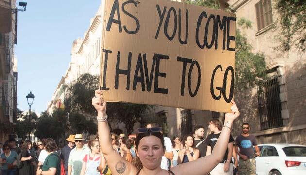 Protest gegen Massentourismus auf Mallorca