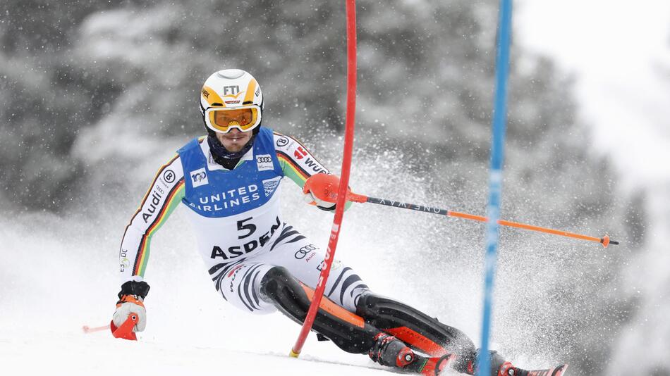 Linus Straßer während des Weltcup-Slaloms in Aspen im US-Bundesstaat Colorado