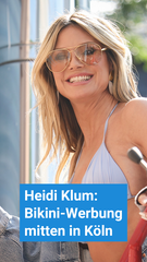 Heidi Klums Bikini-Werbung mitten in Köln