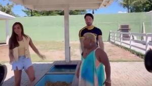 Kopfstoß: Kuh befördert brasilianische TV-Moderatorin in Viehtränke