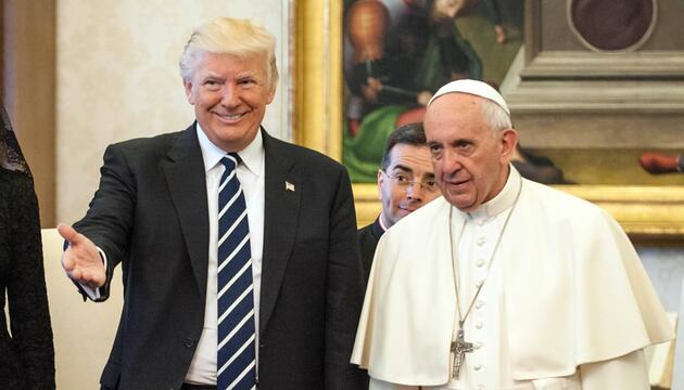 Donald Trump während einer Audienz bei Papst Franziskus im Jahr 2017.