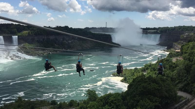 Seilrutschen bei den Niagarafällen