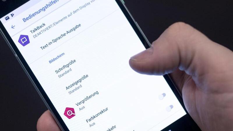 Bedienungshilfen bei Android
