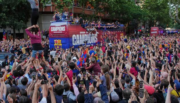 Jubel nach Barças Meistertitel