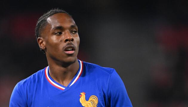 Mathys Tel stürmt bei den Franzosen im Halbfinale der U21-EM gegen Deutschland von Anfang an.