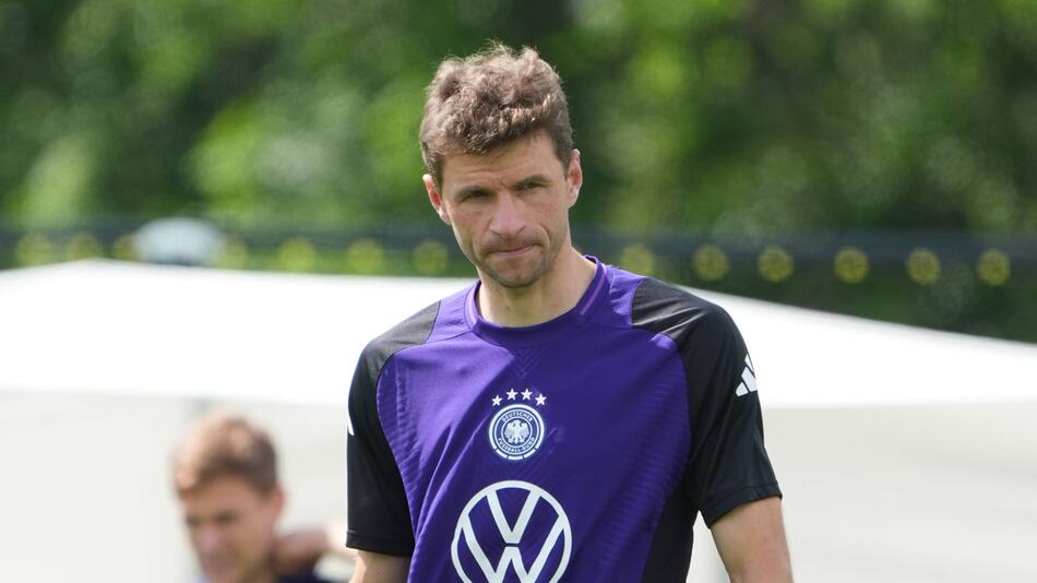 Thomas Müller im Trainingslager.
