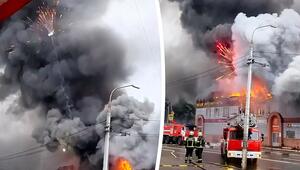 Ungewolltes Feuerwerk: Brand in russischem Einkaufszentrum löst Explosionsserie aus