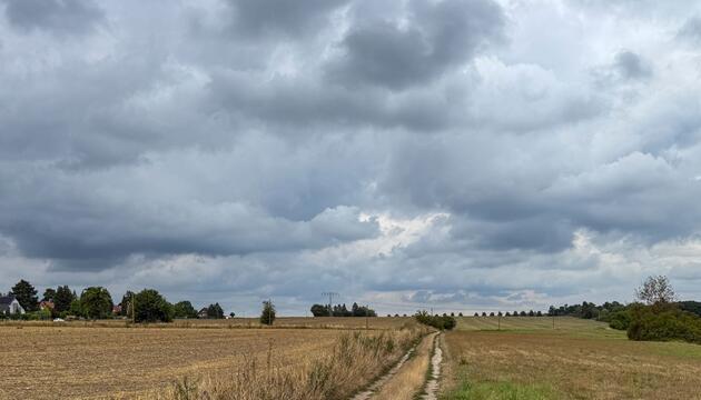 Regenwolken über Sachsen