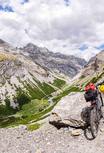 Mountainbike in den Bergen