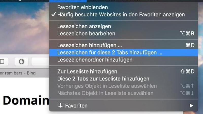 safari lesezeichen gruppieren